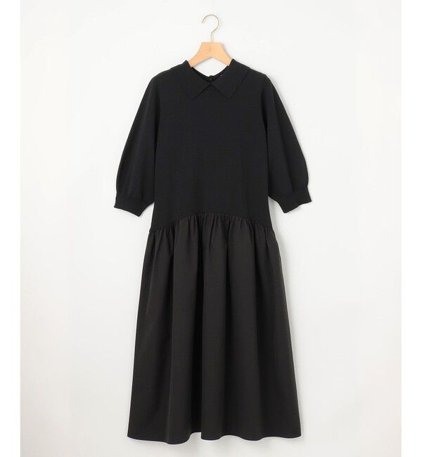 組曲「襟付きドッキング ニットワンピース」|ワンピース|