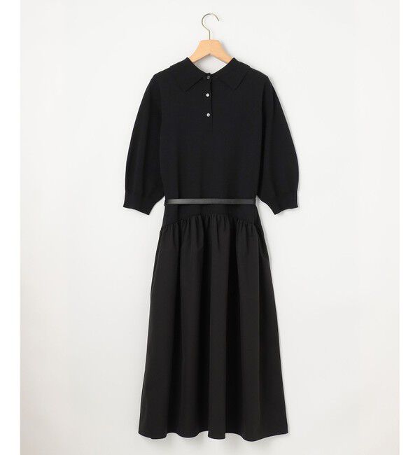 組曲「襟付きドッキング ニットワンピース」|ワンピース|