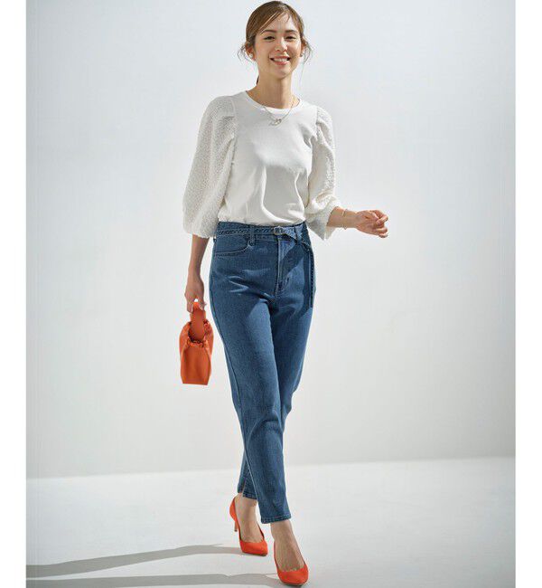 組曲「シャーリングシフォン袖 トップス」|Tシャツ・カットソー|