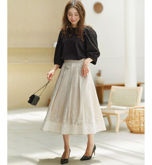 組曲「シャーリングシフォン袖 トップス」|Tシャツ・カットソー|