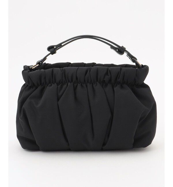 組曲「【弱撥水・軽量】2WAYギャザーハンド バッグ」|ショルダー・メッセンジャー|ブラック系