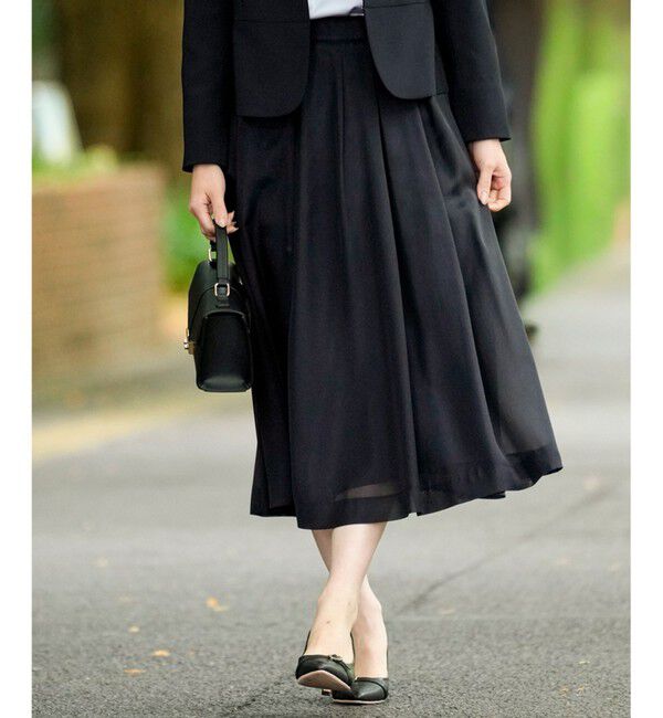 ANY SIS「シャイニータック スカート」|スカート|ネイビー