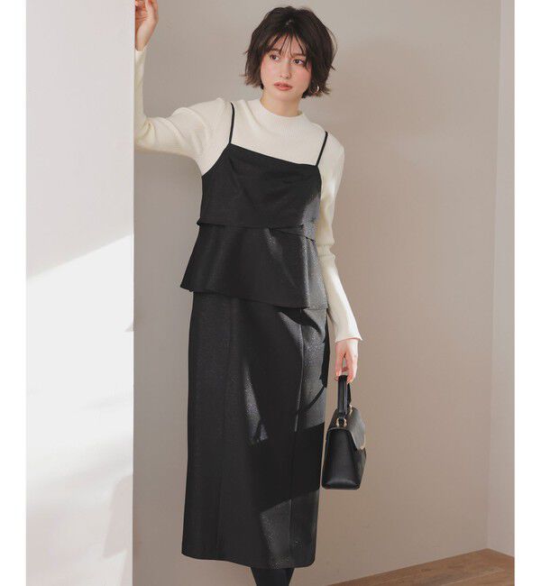 ANY SIS「【2SET】ビスチェ ワンピース &times; ニット セット」|スーツ|ブラック