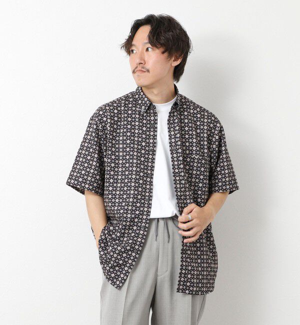 NOLLEY'S goodman「【DotAir】吸水速乾 総柄BDシャツ 25SS」|シャツ・ブラウス|