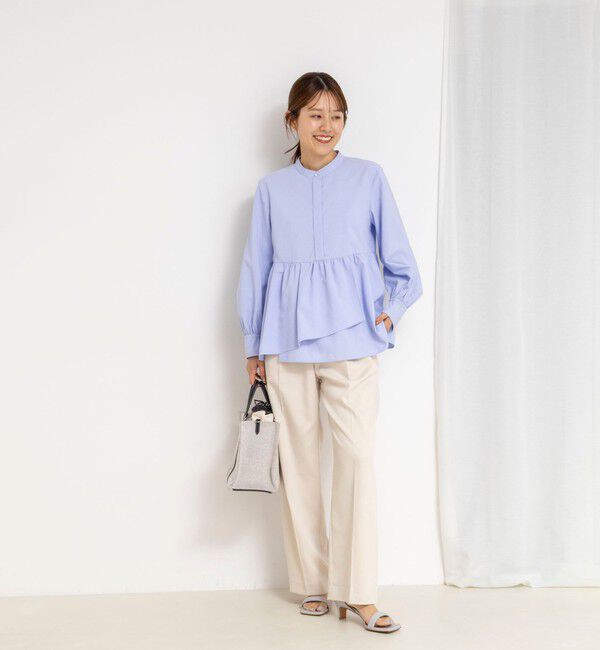 NOLLEY'S「《セットアップ対応》ウォッシャブルジョーゼットタックパンツ」|その他|