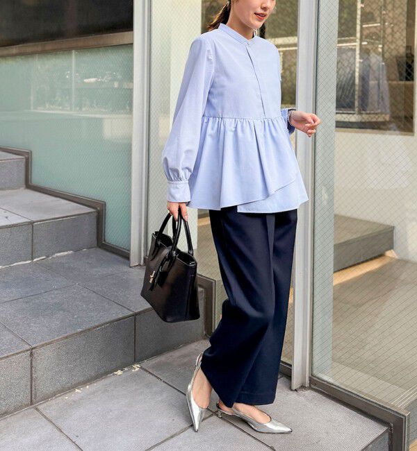 NOLLEY'S「《セットアップ対応》ウォッシャブルジョーゼットタックパンツ」|その他|