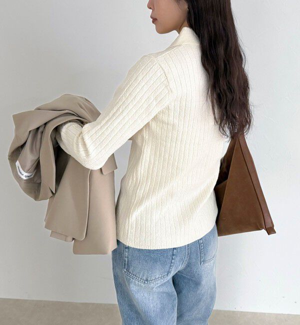 fredy emue「センタースリット衿付きプルオーバー」|ニット・セーター|