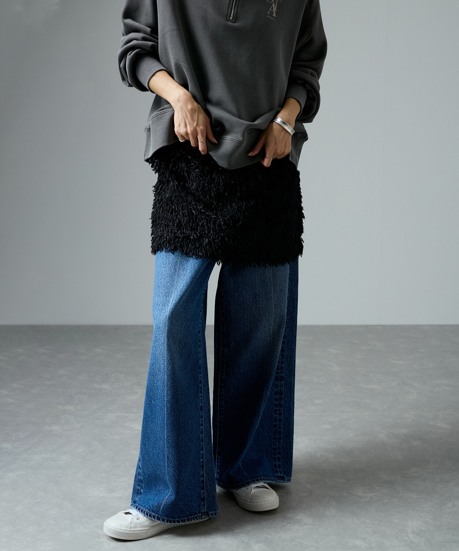 SALON adam et rope'「フェザーレイヤードスカート/ミニスカート【洗える】」|スカート|