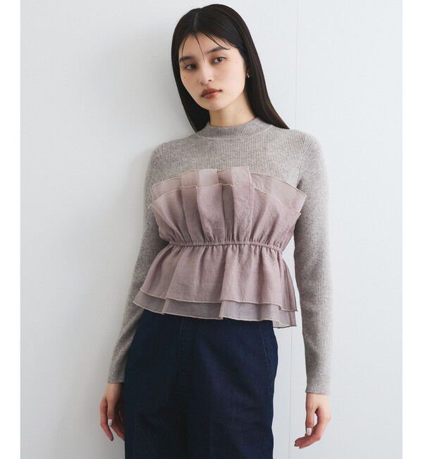 VIS「旬なレイヤードスタイルが叶う！ビスチェドッキングニット/洗える」|ニット・セーター|