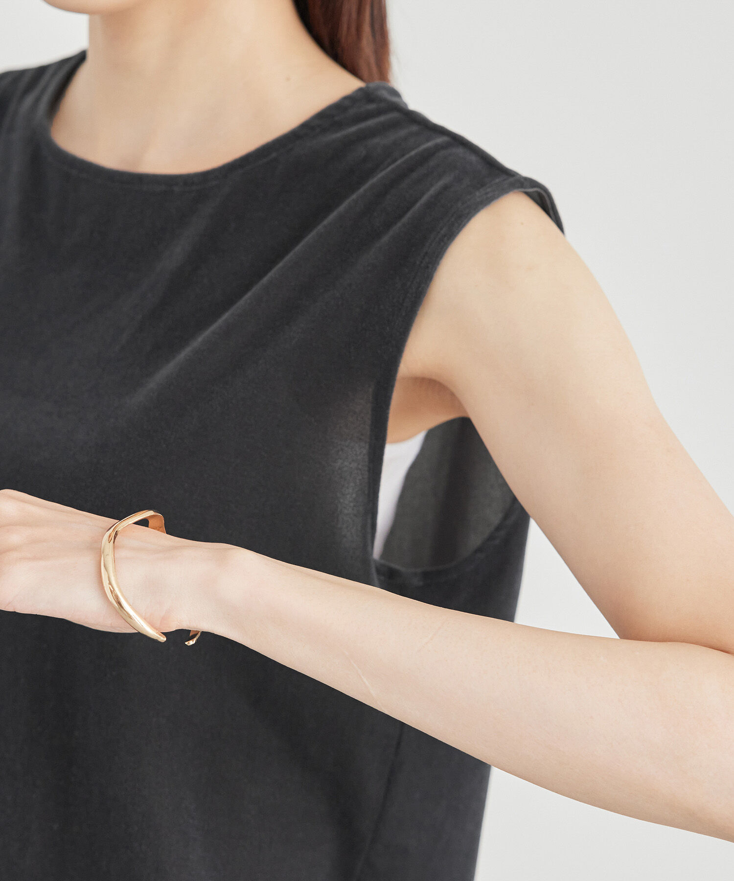 Rope&rsquo;Picnic「ベロアノースリーブカットトップス」|Tシャツ・カットソー|