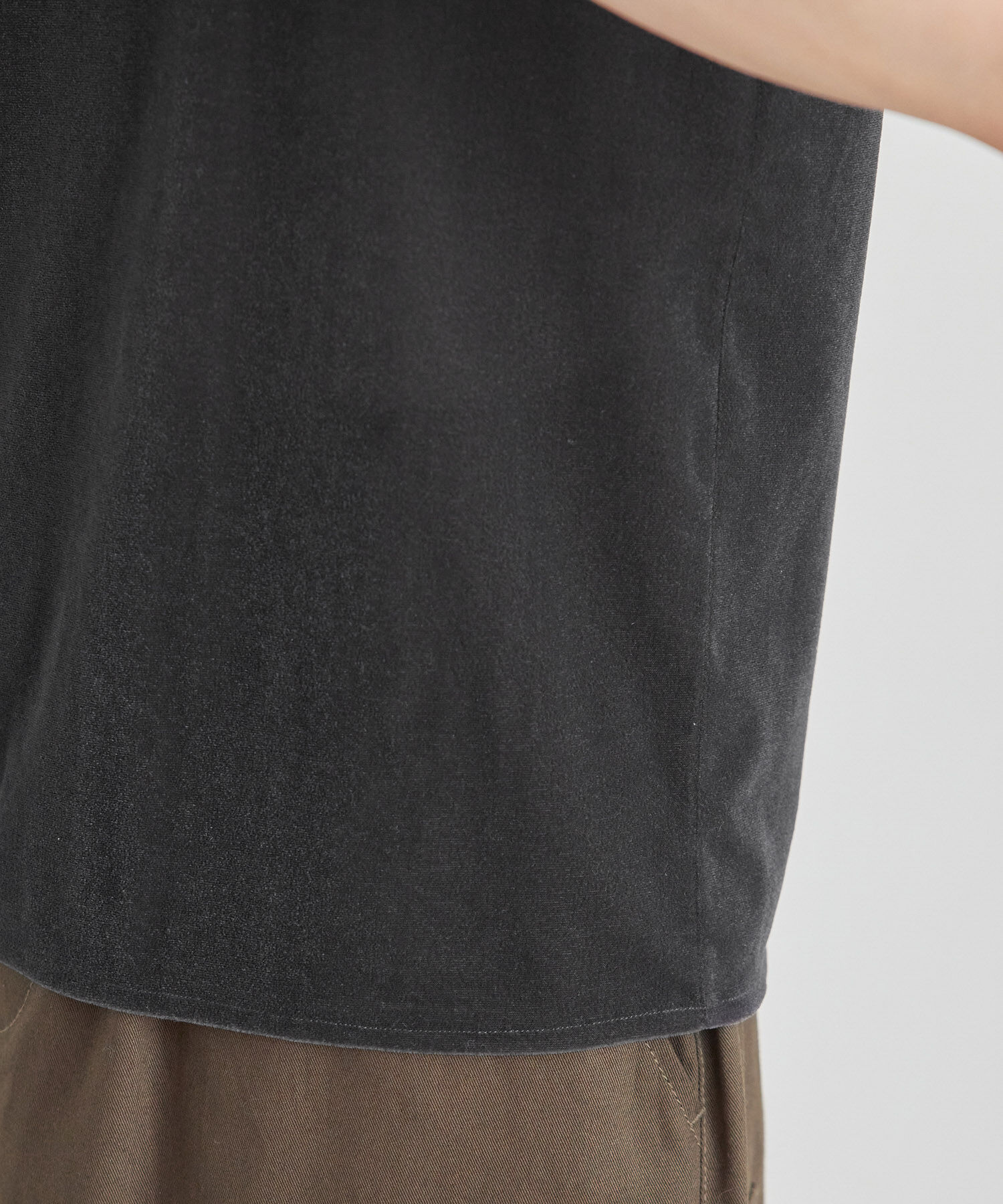 Rope&rsquo;Picnic「ベロアノースリーブカットトップス」|Tシャツ・カットソー|