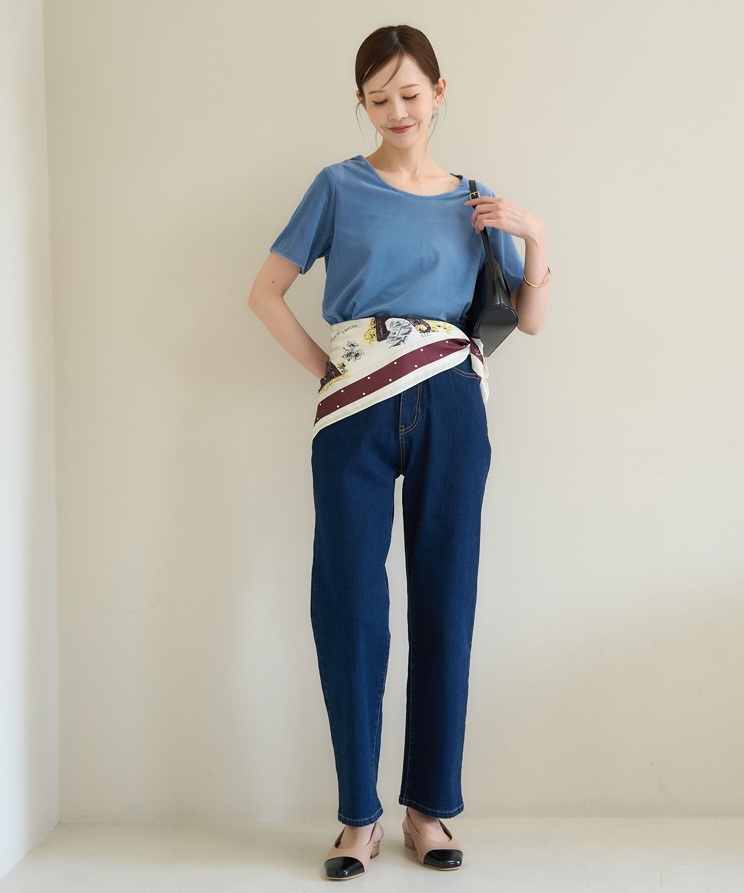 Rope&rsquo;Picnic「シアーベロアハーフスリーブカットトップス」|Tシャツ・カットソー|