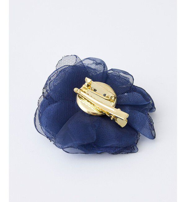 ROPE PICNIC PASSAGE「オーガンジー&times;チュールフラワーコサージュ」|ブローチ・コサージュ|