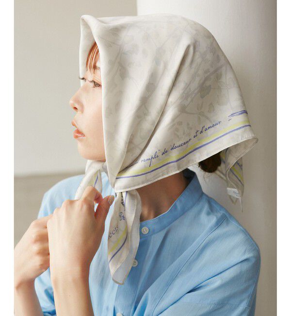 ROPE PICNIC PASSAGE「【YOKU MOKU/ヨックモック&times;ROPE' PICNIC】フラワーグラデーションスカーフ」|バンダナ・スカーフ|