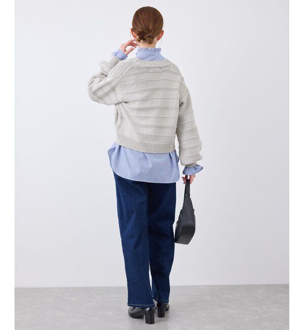 Rope&rsquo;Picnic「ガーターボーダーショート丈カーディガン」|カーディガン|