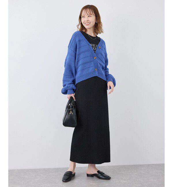 Rope&rsquo;Picnic「ガーターボーダーショート丈カーディガン」|カーディガン|