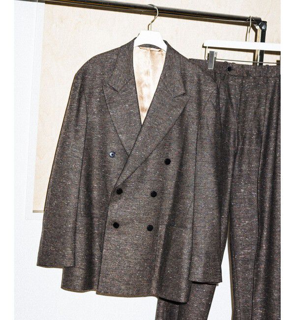 ADAM ET ROPE'「ハードクロス ダブルブレストジャケット / セットアップ対応」|テーラードジャケット|