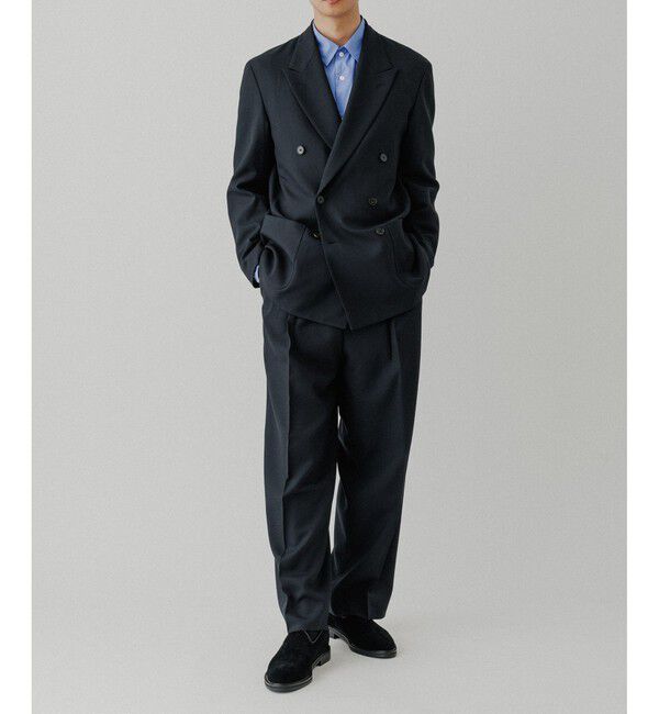 ADAM ET ROPE'「ハードクロス ダブルブレストジャケット / セットアップ対応」|テーラードジャケット|