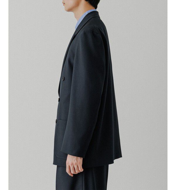 ADAM ET ROPE'「ハードクロス ダブルブレストジャケット / セットアップ対応」|テーラードジャケット|