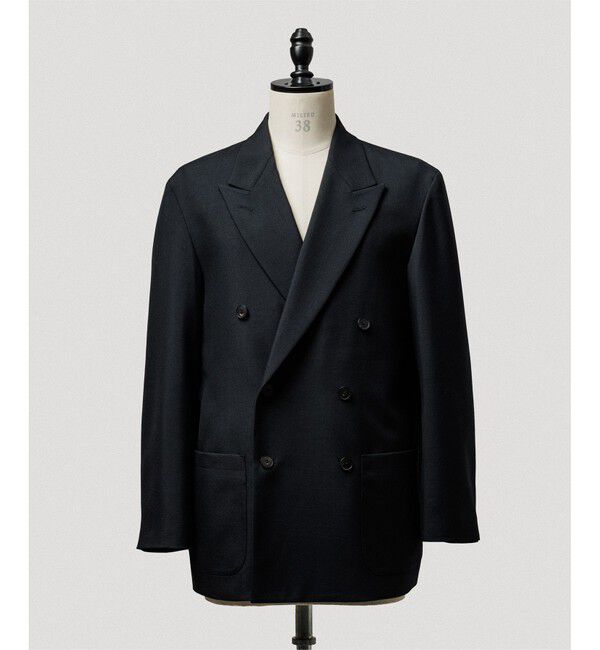 ADAM ET ROPE'「ハードクロス ダブルブレストジャケット / セットアップ対応」|テーラードジャケット|