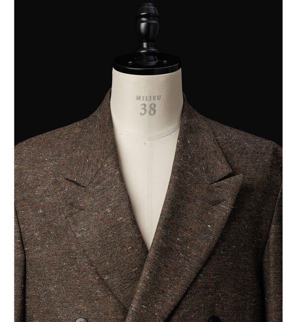 ADAM ET ROPE'「ハードクロス ダブルブレストジャケット / セットアップ対応」|テーラードジャケット|