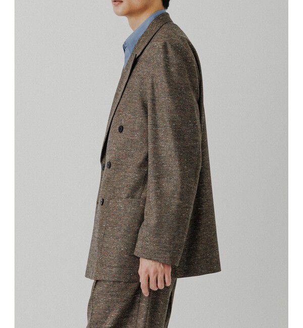 ADAM ET ROPE'「ハードクロス ダブルブレストジャケット / セットアップ対応」|テーラードジャケット|