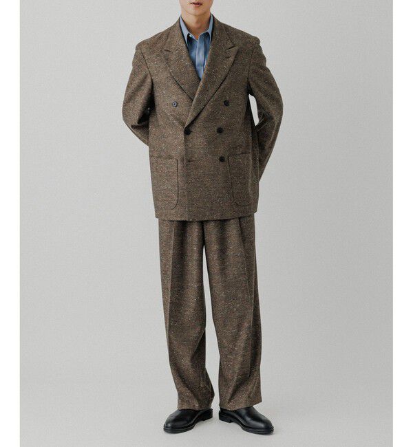 ADAM ET ROPE'「ハードクロス ダブルブレストジャケット / セットアップ対応」|テーラードジャケット|