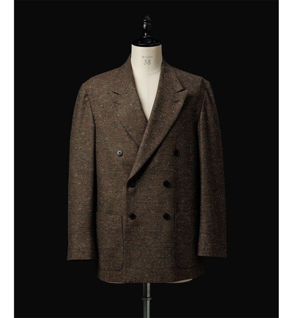 ADAM ET ROPE'「ハードクロス ダブルブレストジャケット / セットアップ対応」|テーラードジャケット|