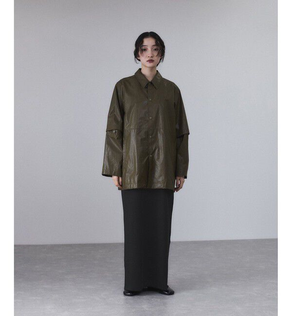 ADAM ET ROPE'「【サステナブル】スクープネックフーディニットワンピース」|ワンピース|