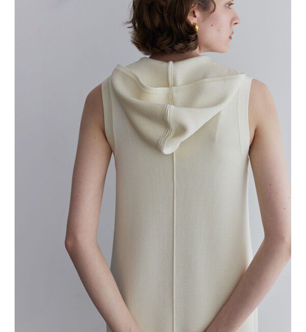 ADAM ET ROPE'「【サステナブル】スクープネックフーディニットワンピース」|ワンピース|