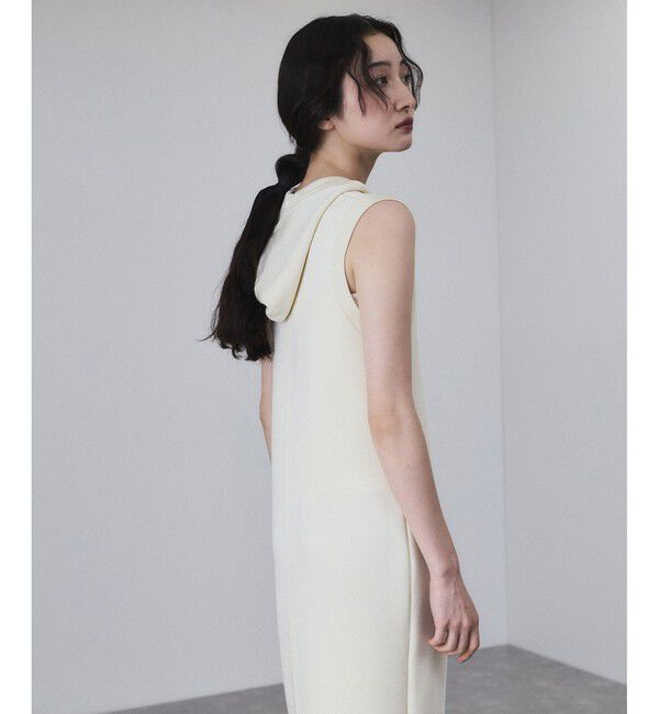 ADAM ET ROPE'「【サステナブル】スクープネックフーディニットワンピース」|ワンピース|