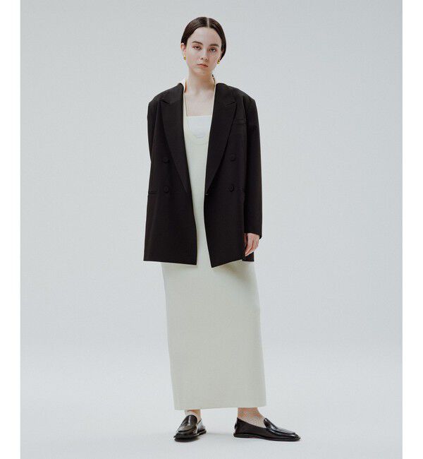 ADAM ET ROPE'「【サステナブル】スクープネックフーディニットワンピース」|ワンピース|