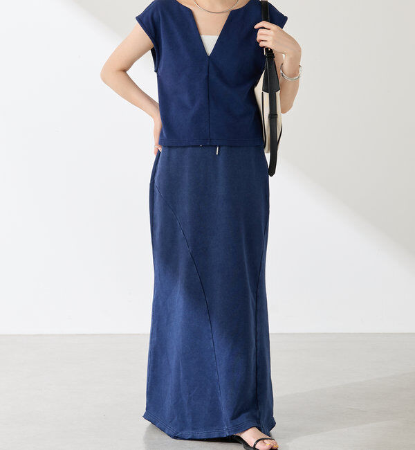  「Q.anos パッチマーメイドスカート」|スカート|