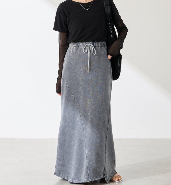  「Q.anos パッチマーメイドスカート」|スカート|