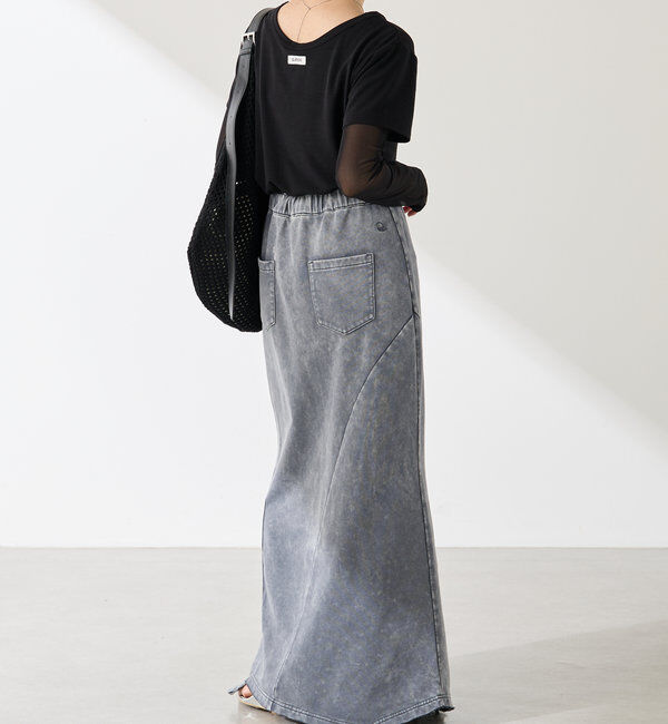  「Q.anos パッチマーメイドスカート」|スカート|