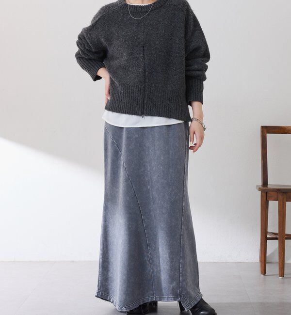  「Q.anos パッチマーメイドスカート」|スカート|