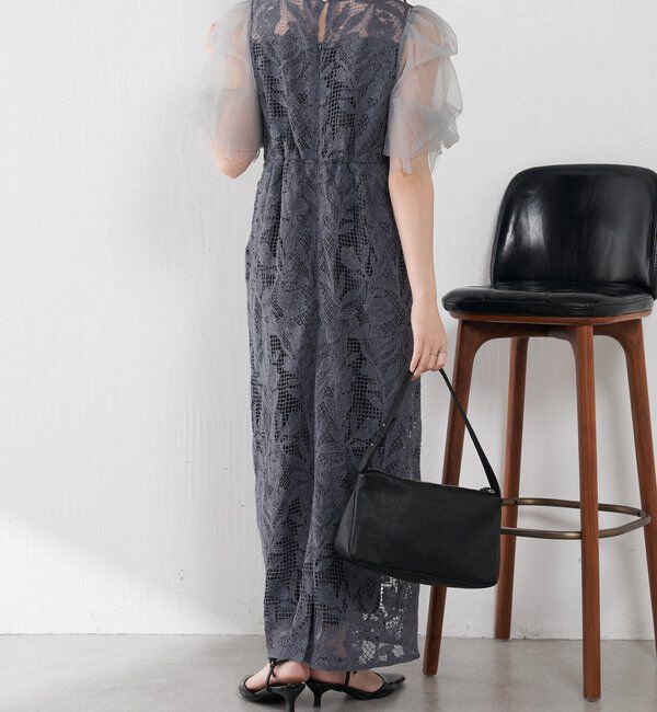  「グラフィカルリーフレースワンピース」|ワンピース|