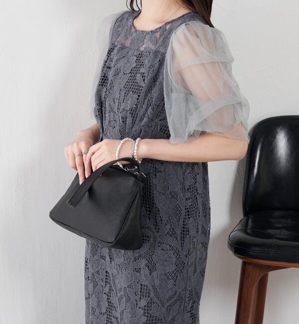  「グラフィカルリーフレースワンピース」|ワンピース|