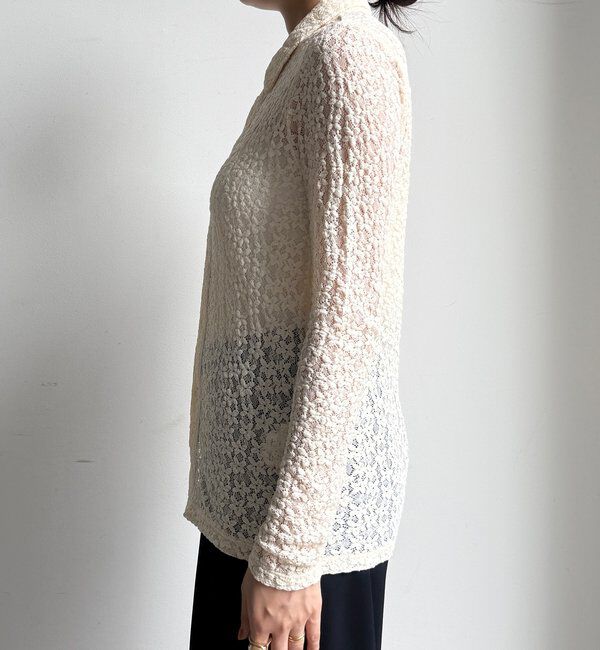  「【WEB限定】ニットレースシャツ」|シャツ・ブラウス|