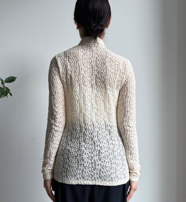  「【WEB限定】ニットレースシャツ」|シャツ・ブラウス|