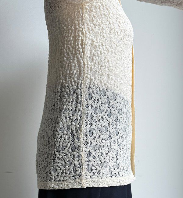  「【WEB限定】ニットレースシャツ」|シャツ・ブラウス|