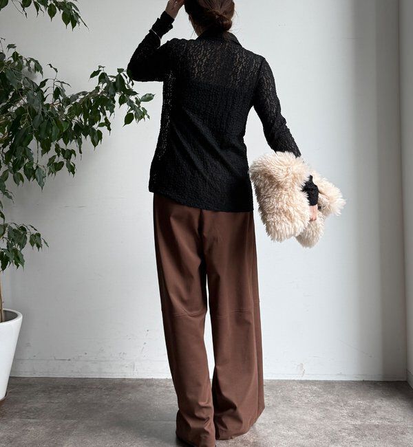  「【WEB限定】ニットレースシャツ」|シャツ・ブラウス|