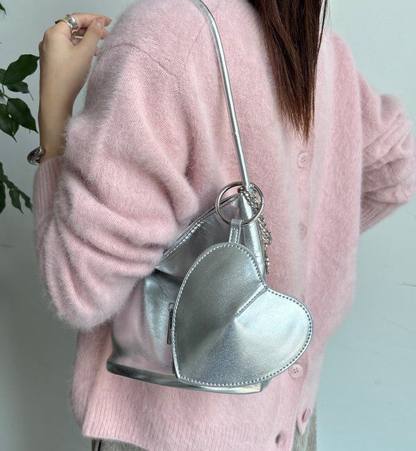 「【WEB限定】ハートポーチチャーム」|トートバッグ|シルバー