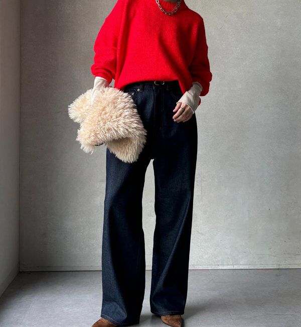  「【WEB限定】クルーネックショートプルオーバー」|ニット・セーター|