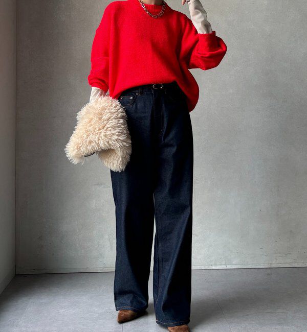  「【WEB限定】クルーネックショートプルオーバー」|ニット・セーター|