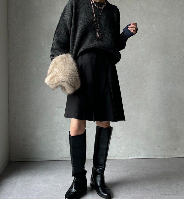  「【WEB限定】クルーネックショートプルオーバー」|ニット・セーター|