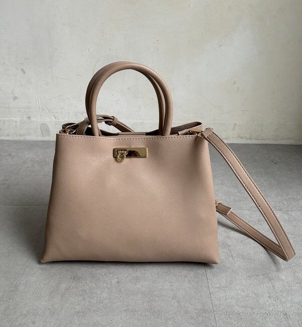  「【WEB限定】三層トートバッグ」|トートバッグ|ベージュ