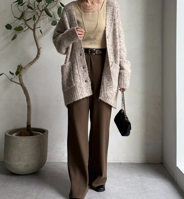  「ウォッシャブルカラーネップカーディガン」|カーディガン|