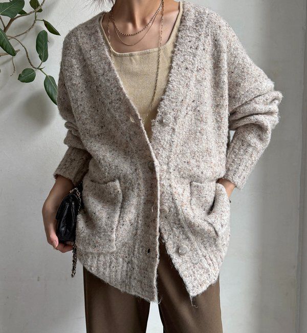  「ウォッシャブルカラーネップカーディガン」|カーディガン|