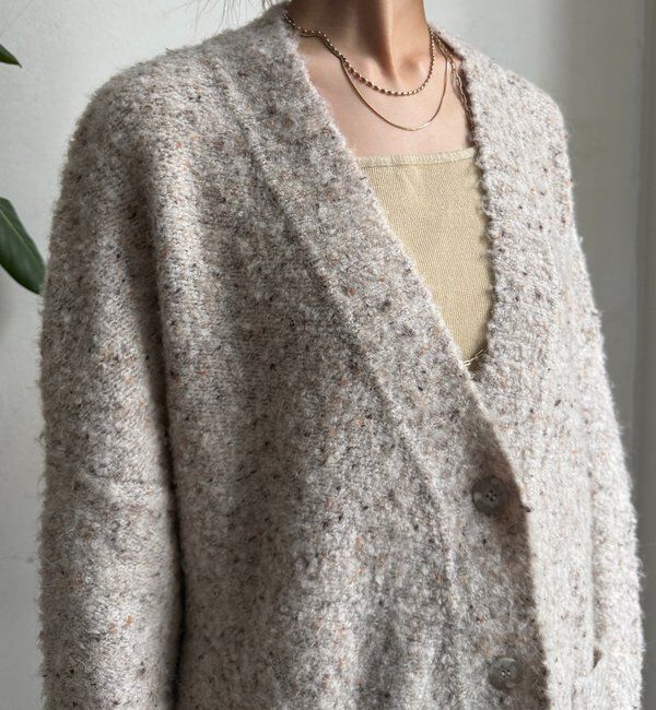  「ウォッシャブルカラーネップカーディガン」|カーディガン|